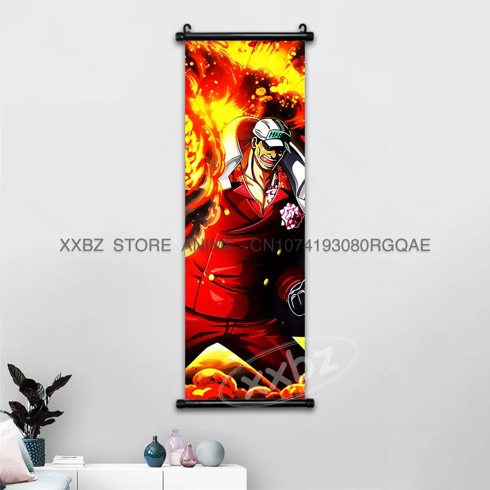 ONE PIECE Scrolls Picture Anime Canvas Hanging Painting Luffy Poster Zoro Home Decor Nami Wall Art Ace Cartoon Robin wallpaper - One Piece Merchandise - Free Shipping Buy Now