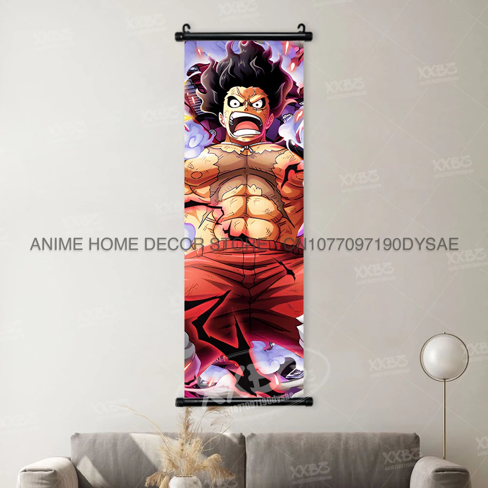 ONE PIECE Posters Anime Monkey D. Luffy Hanging Painting Kaido Home Decor Nico Robin Wall Artwork Garp Scroll Picture Nami Mural - One Piece Merchandise - Free Shipping Buy Now