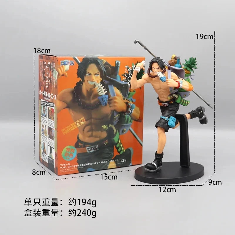 17cm One Piece Anime Figure Running Sabo Backpack Portgas D Ace Monkey D Luffy Action Figure Collection Model Ornaments Toy Gift - One Piece Merchandise - Free Shipping Buy Now