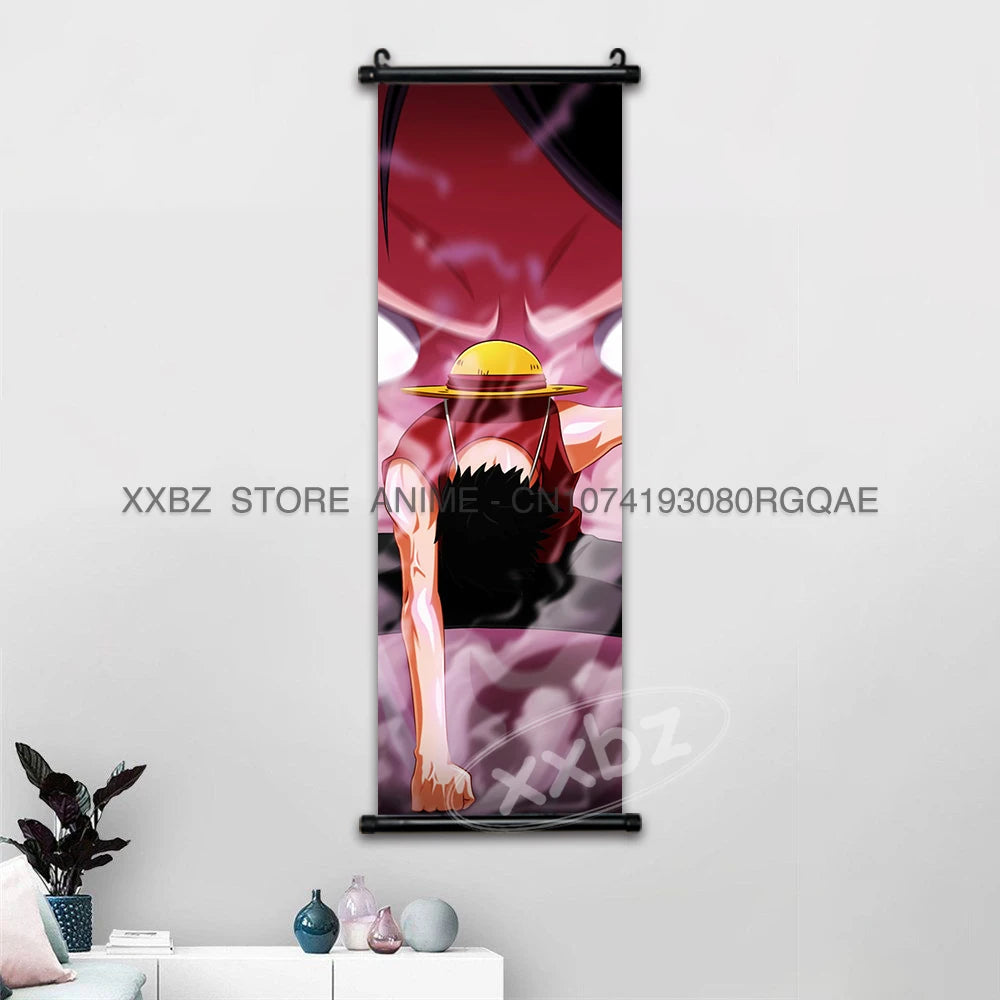 ONE PIECE Scrolls Picture Anime Canvas Hanging Painting Luffy Poster Zoro Home Decor Nami Wall Art Ace Cartoon Robin wallpaper - One Piece Merchandise - Free Shipping Buy Now