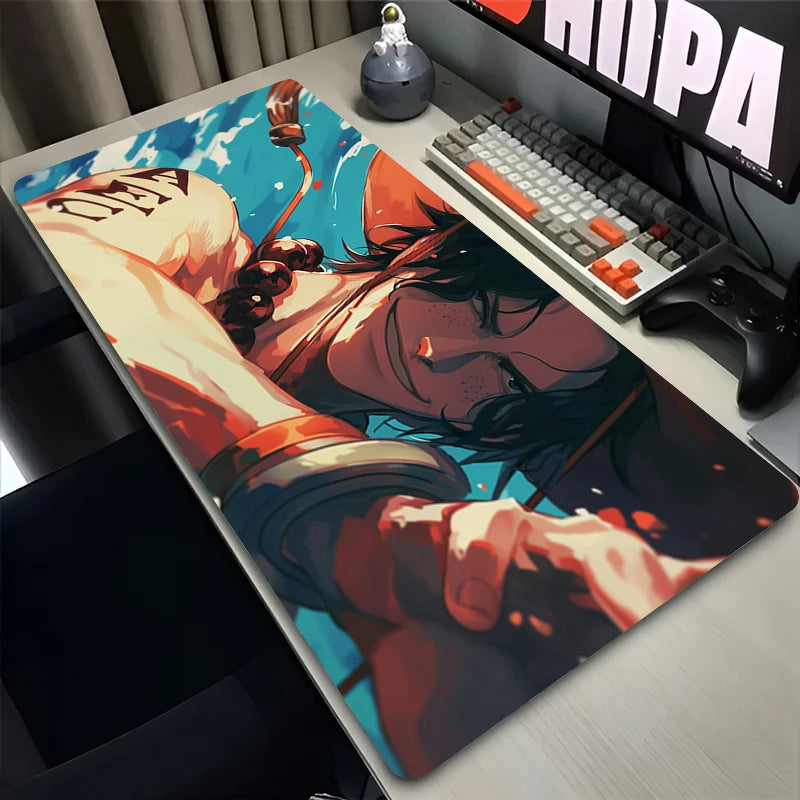 Anime Mouse Pad Gaming Accessories Carpet Gamer Keyboard Desk Mat O-one P-piece Portgas D Ace Non-Slip Laptop Notebook Mousepad - One Piece Merchandise - Free Shipping Buy Now