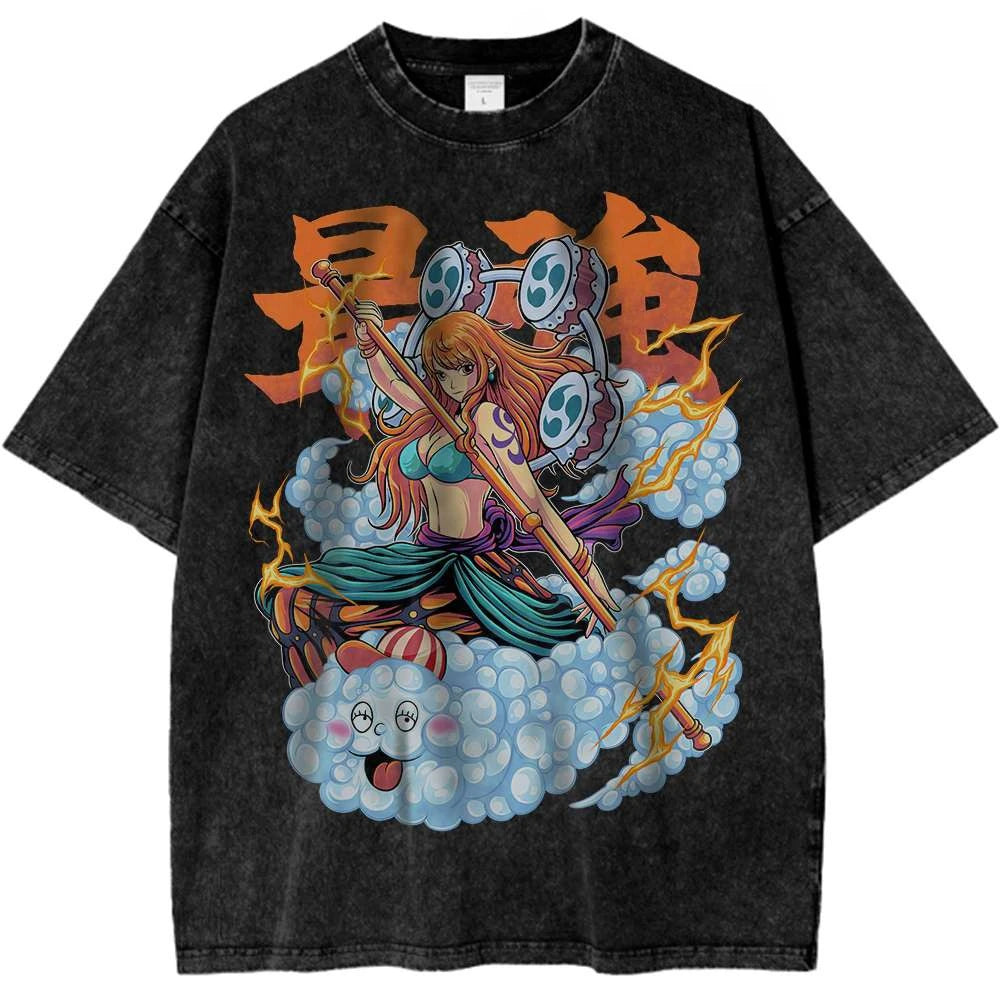 ONE PIECE Nico Robin Luffy Gear Shirt Anime Retro T-Shirt Designer Illustration Pattern Street Sport Harajuku Summer 2025 New - One Piece Merchandise - Free Shipping Buy Now
