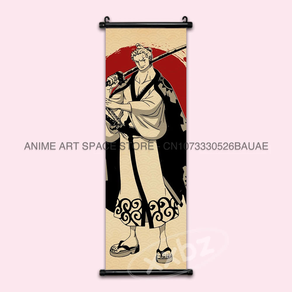 ONE PIECE Hanging Painting Anime Posters Zoro Wall Art Nami Canvas Home Decor Nico Robin Latest Bedroom Vintage Scrolls Pictures - One Piece Merchandise - Free Shipping Buy Now