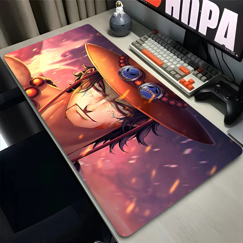 Anime Mouse Pad Gaming Accessories Carpet Gamer Keyboard Desk Mat O-one P-piece Portgas D Ace Non-Slip Laptop Notebook Mousepad - One Piece Merchandise - Free Shipping Buy Now