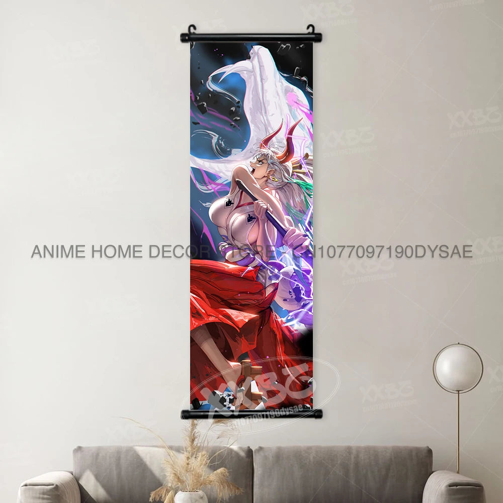 ONE PIECE Posters Anime Monkey D. Luffy Hanging Painting Yamato Scrolls Picture Nico Robin Home Decor Wallpaper Canvas Wall Art - One Piece Merchandise - Free Shipping Buy Now