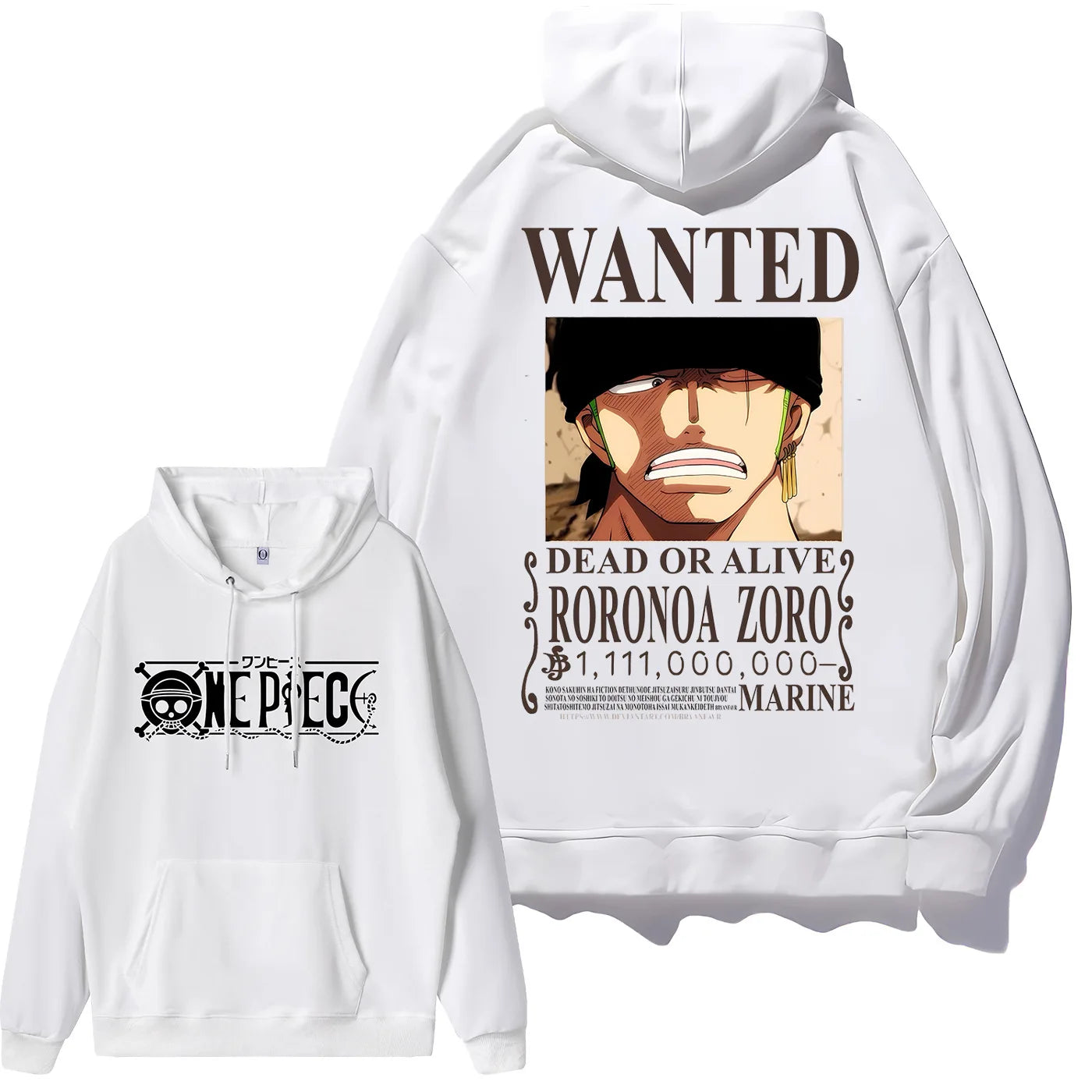 Luffy Zoro Shanks Nico Robin Bedruckter lockerer Kapuzenpullover Anime One Piece Bounty Wanted Order Lässige Mode Jungen Mädchen Sweatshirt