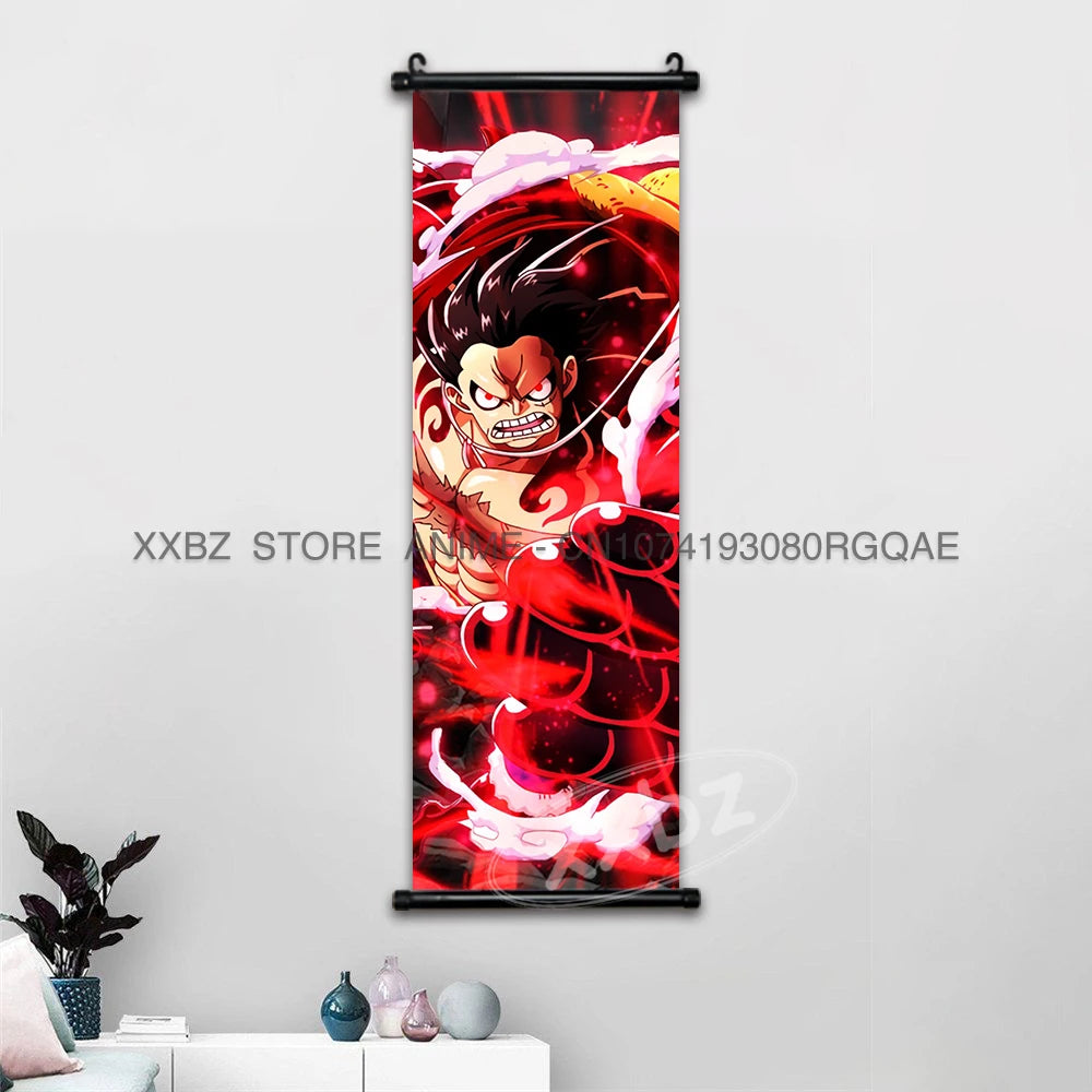 ONE PIECE Scrolls Picture Anime Canvas Hanging Painting Luffy Poster Zoro Home Decor Nami Wall Art Ace Cartoon Robin wallpaper - One Piece Merchandise - Free Shipping Buy Now