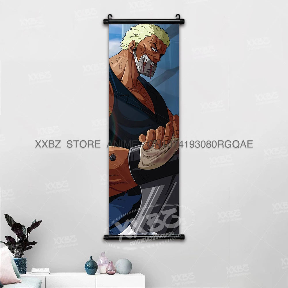 ONE PIECE Scrolls Pictures Sabo Wall Art Kid Pirates Anime Posters Nico Robin Hanging Painting Trafalgar D.Water Law Home Decor