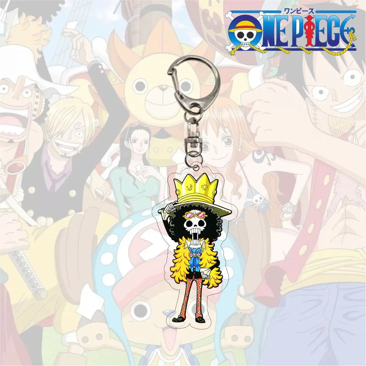 Anime One Piece Trafalgar Law Charlotte Katakuri Nico Robin Nami Chopper Lysop Acryl Schlüsselanhänger Schlüsselanhänger Anhänger Figur Geschenke