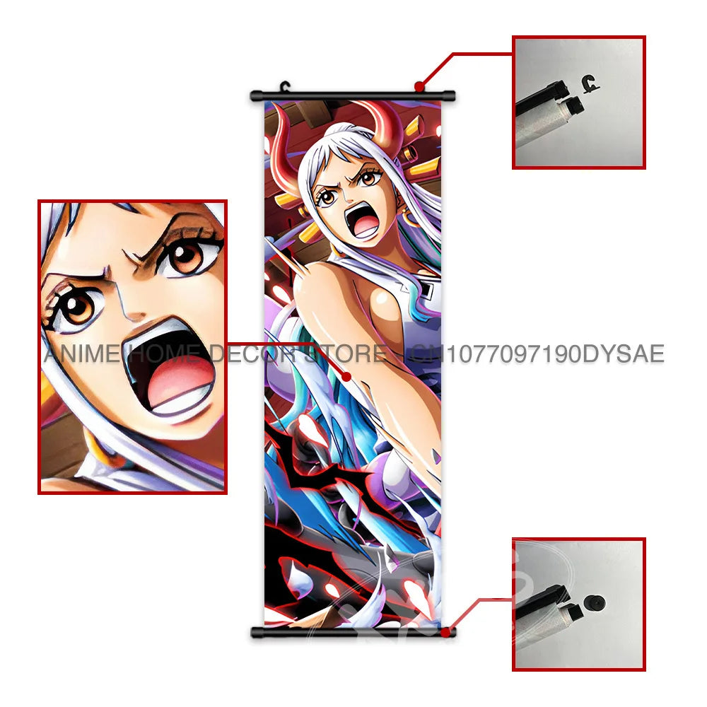 ONE PIECE Posters Anime Monkey D. Luffy Hanging Painting Kaido Home Decor Nico Robin Wall Artwork Garp Scroll Picture Nami Mural - One Piece Merchandise - Free Shipping Buy Now