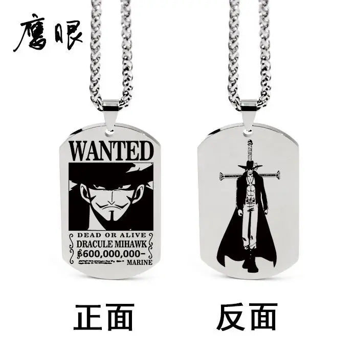 Anime One Piece Necklace Luffy Ace Chopper Zoro Sanji Wanted Pendant Men Women Couples Necklace Fashion Accessories Xmas gift - One Piece Merchandise - Free Shipping Buy Now