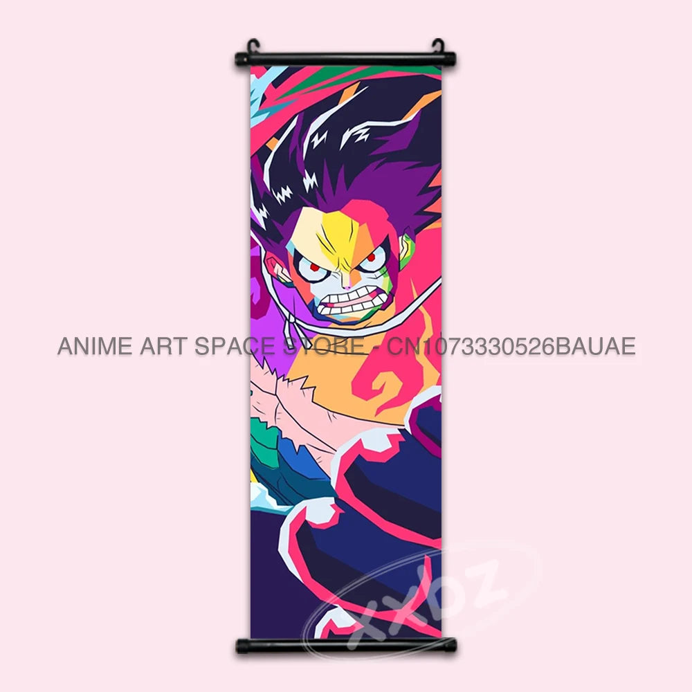 ONE PIECE Hanging Painting Anime Scrolls Picture Law Home Decor Prints Nami Wall Art Luffy Poster Roronoa Zoro Canvas Nico Robin