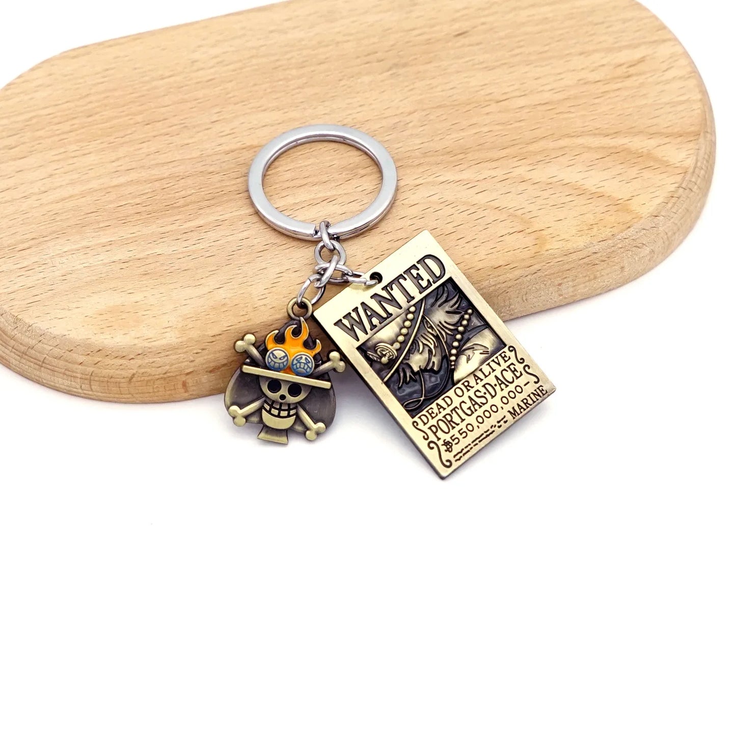 Anime One Piece Shanks Kaido Law Luffy Ace Zoro Sanji Devil Fruit Keychain Metal Pendant Figure Model Toy Jewelry Gift - One Piece Merchandise - Free Shipping Buy Now