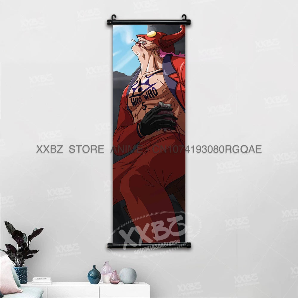 ONE PIECE Scrolls Pictures Sabo Wall Art Kid Pirates Anime Posters Nico Robin Hanging Painting Trafalgar D.Water Law Home Decor