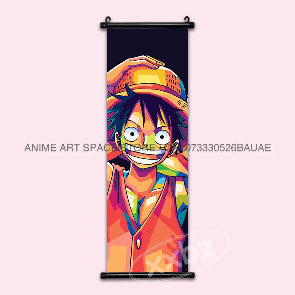 ONE PIECE Hanging Painting Anime Scrolls Picture Law Home Decor Prints Nami Wall Art Luffy Poster Roronoa Zoro Canvas Nico Robin
