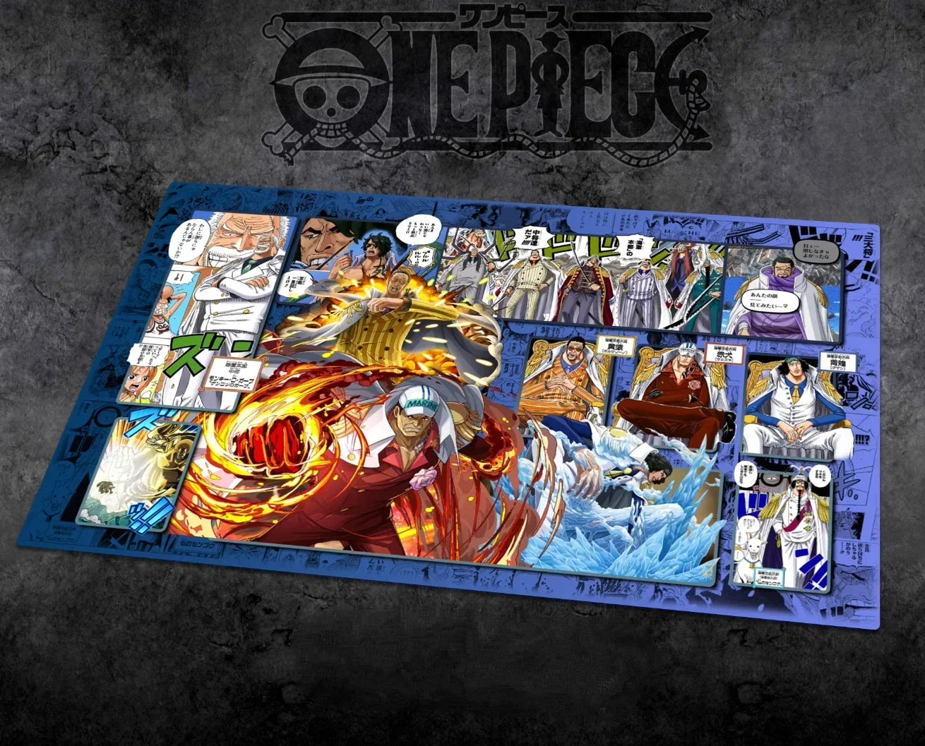 OPCG One Piece Dedizierte SPIELKARTEN-Spielmatte Battle Against Rebecca Roronoa Zoro Trafalgar Law Comic-Serie Spielzeuggeschenke 60 * 35 cm