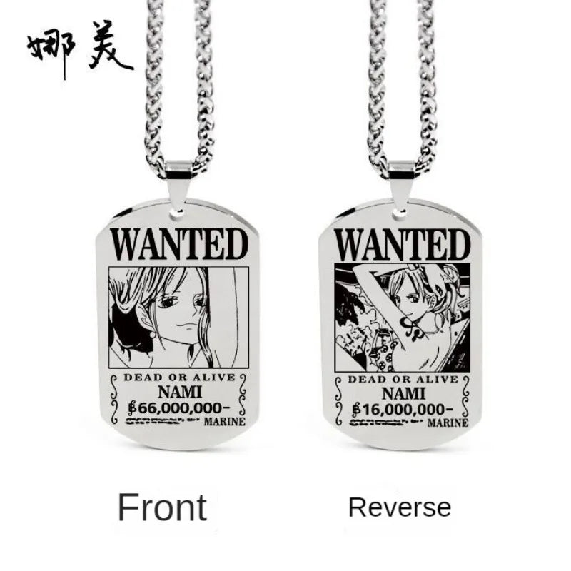 Anime One Piece Necklace Luffy Ace Chopper Zoro Sanji Wanted Pendant Men Women Couples Necklace Fashion Accessories Xmas gift - One Piece Merchandise - Free Shipping Buy Now