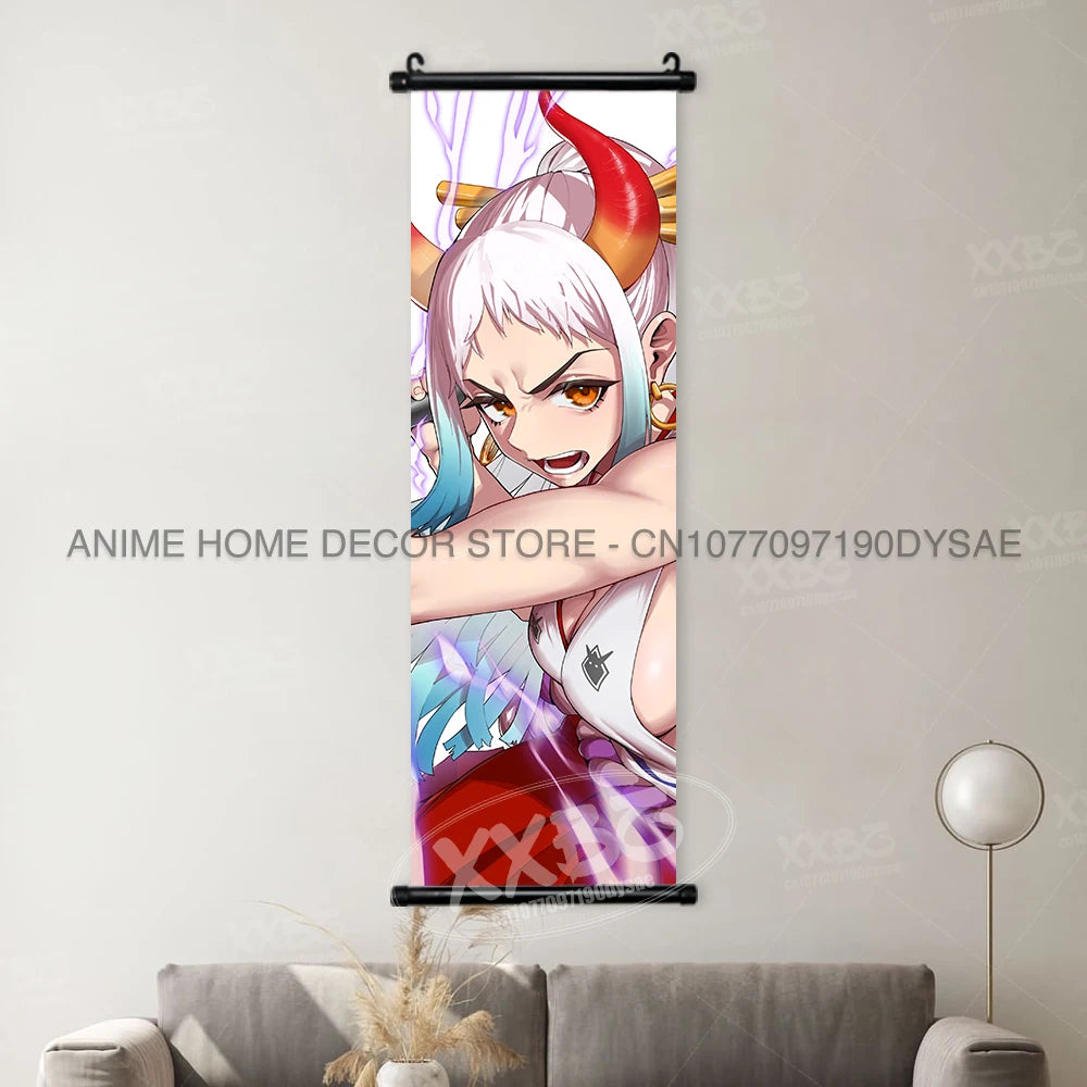 ONE PIECE Posters Anime Monkey D. Luffy Hanging Painting Yamato Scrolls Picture Nico Robin Home Decor Wallpaper Canvas Wall Art - One Piece Merchandise - Free Shipping Buy Now