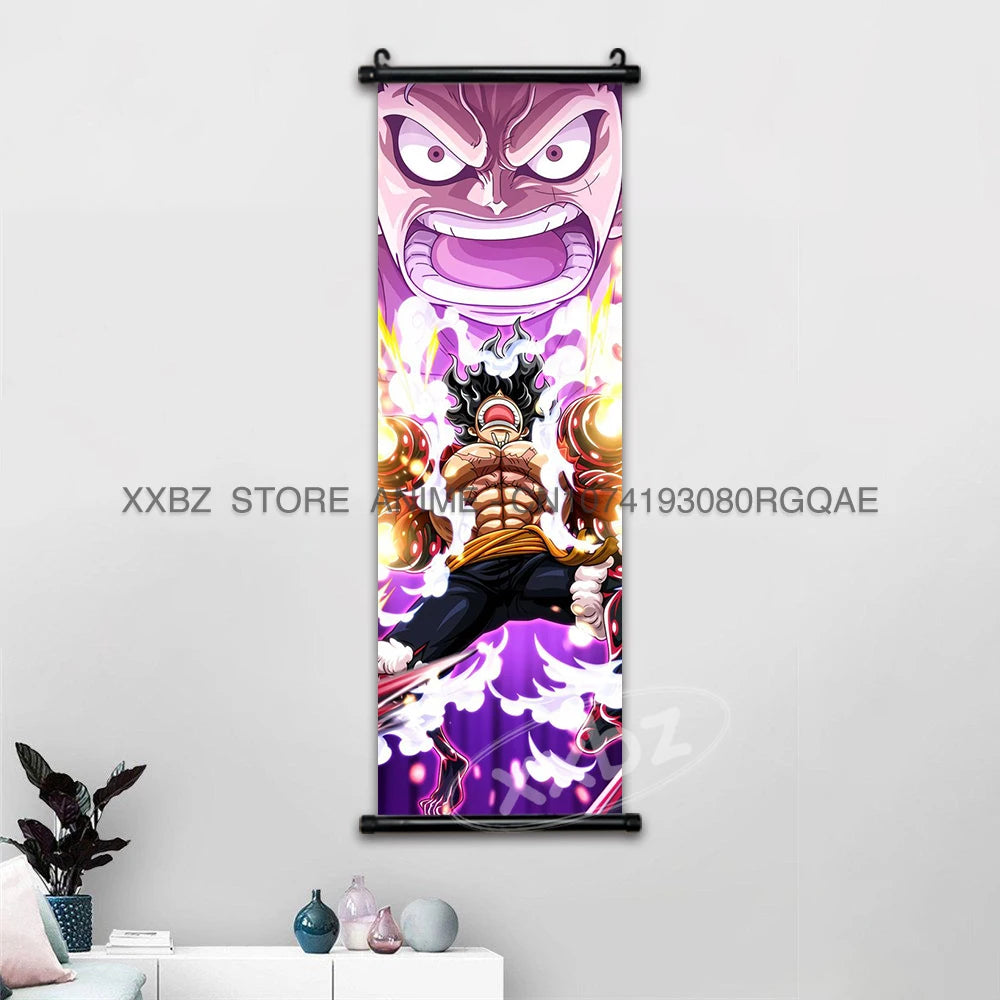 ONE PIECE Scrolls Picture Anime Canvas Hanging Painting Luffy Poster Zoro Home Decor Nami Wall Art Ace Cartoon Robin wallpaper - One Piece Merchandise - Free Shipping Buy Now