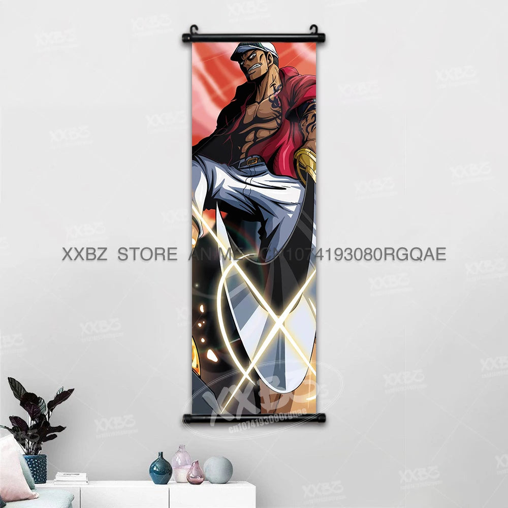 ONE PIECE Scrolls Pictures Sabo Wall Art Kid Pirates Anime Posters Nico Robin Hanging Painting Trafalgar D.Water Law Home Decor
