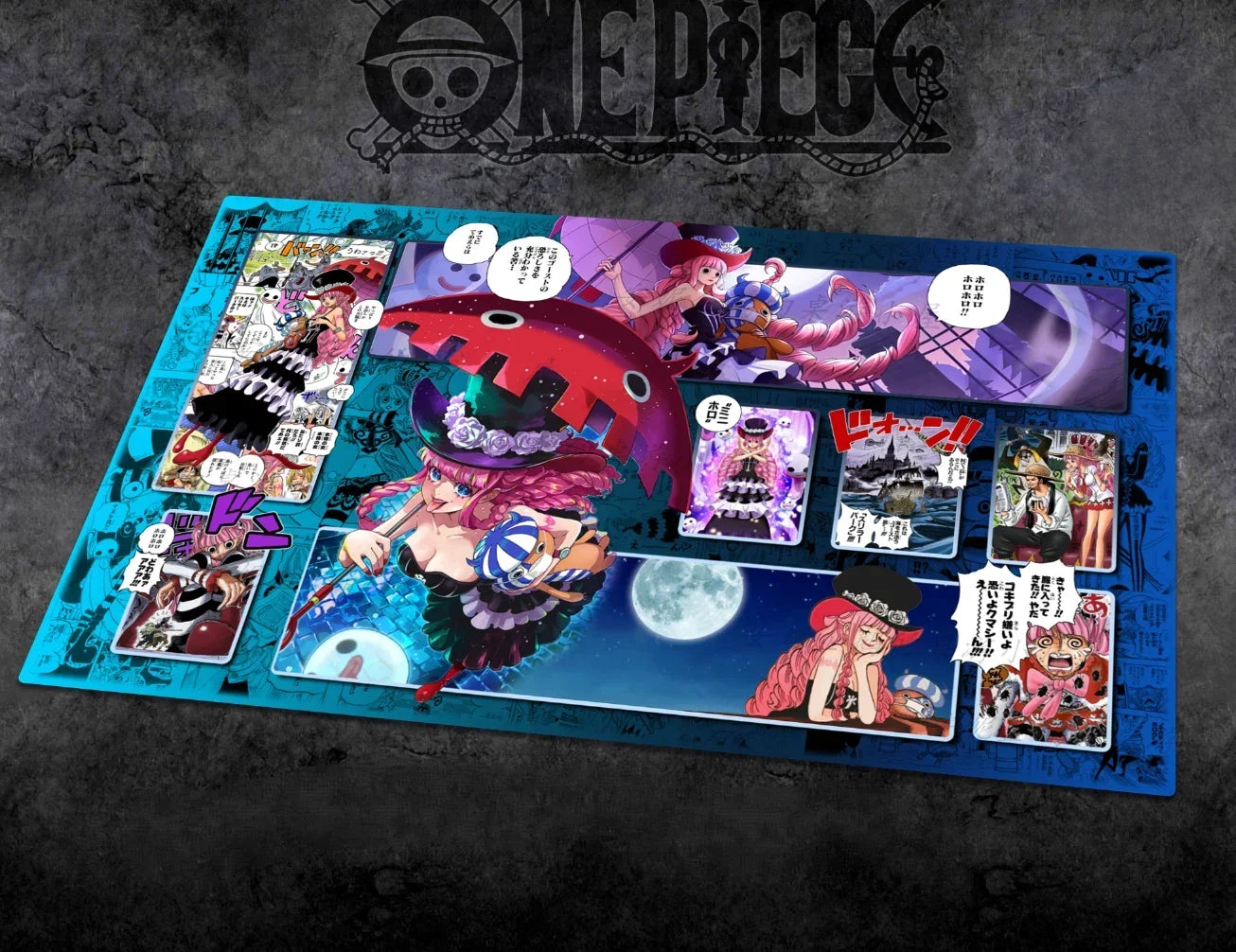 OPCG One Piece Dedizierte SPIELKARTEN-Spielmatte Battle Against Rebecca Roronoa Zoro Trafalgar Law Comic-Serie Spielzeuggeschenke 60 * 35 cm