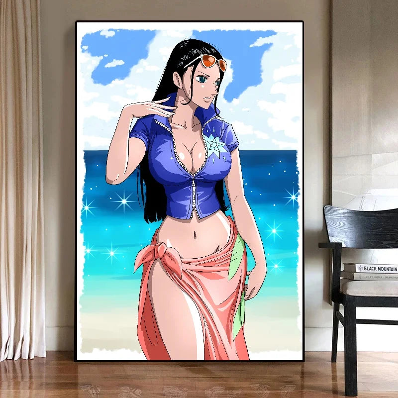 Nico·Robin Nami Boa Hancock Perona Wall Decoration One Piece Sexy and Beautiful PosterLiving Room Decoration Canvas Painting - One Piece Merchandise - Free Shipping Buy Now