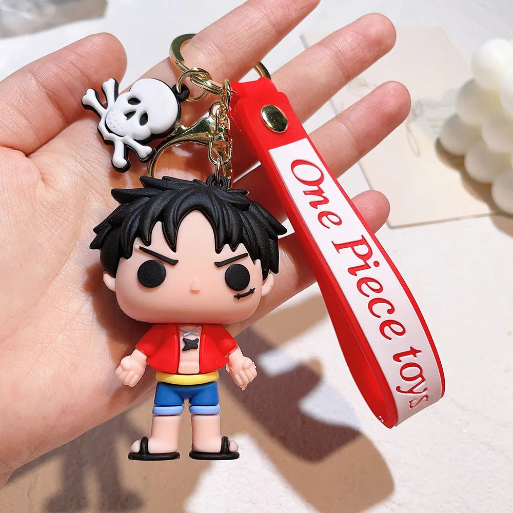 Anime One Piece Keychain Luffy Zoro Portgas·D· Ace Key Chain Llaveros Porte Clé Keyring Doll Bag Charm Pendent Car Keychains - One Piece Merchandise - Free Shipping Buy Now