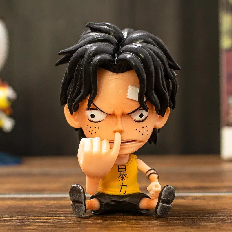 9CM Q Luffy Zoro Nami Anime One Piece Peripherie Sanji Robin Boa Hancock Ace Actionfigur Spielzeug Sammlung PVC Modell Puppengeschenke