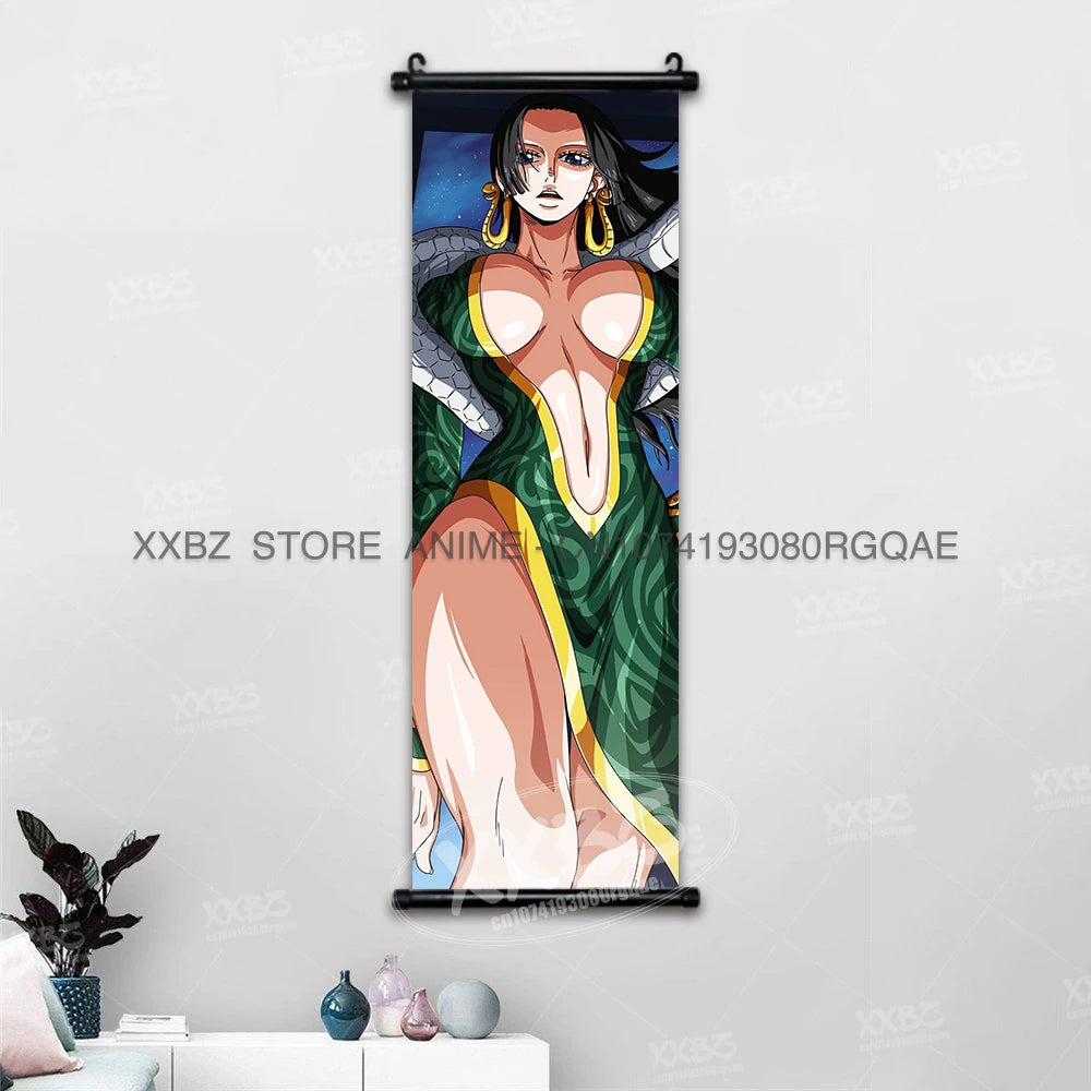 ONE PIECE Scrolls Pictures Sabo Wall Art Kid Pirates Anime Posters Nico Robin Hanging Painting Trafalgar D.Water Law Home Decor