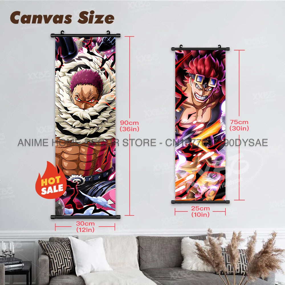 ONE PIECE Posters Anime Monkey D. Luffy Hanging Painting Kaido Home Decor Nico Robin Wall Artwork Garp Scroll Picture Nami Mural - One Piece Merchandise - Free Shipping Buy Now