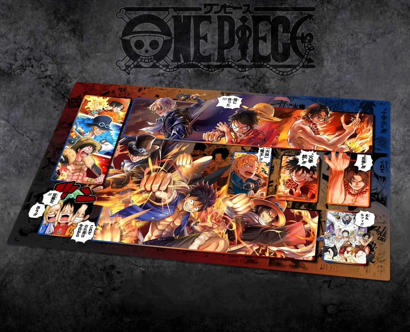 OPCG One Piece Dedizierte SPIELKARTEN-Spielmatte Battle Against Rebecca Roronoa Zoro Trafalgar Law Comic-Serie Spielzeuggeschenke 60 * 35 cm