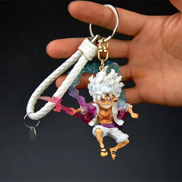 One Piece anime Figure Keychain Luffy Zoro PVC Doll Creative Cartoon Pendant Car Keychain backpack Accessories Kids Gifts - One Piece Merchandise - Free Shipping Buy Now