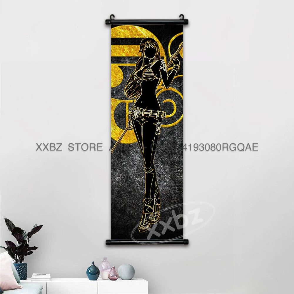 ONE PIECE Scrolls Pictures Canvas Luffy Hanging Paintings Nami Wall Art Zoro Anime Posters Sanji Latest Bedroom Robin Home Decor - One Piece Merchandise - Free Shipping Buy Now