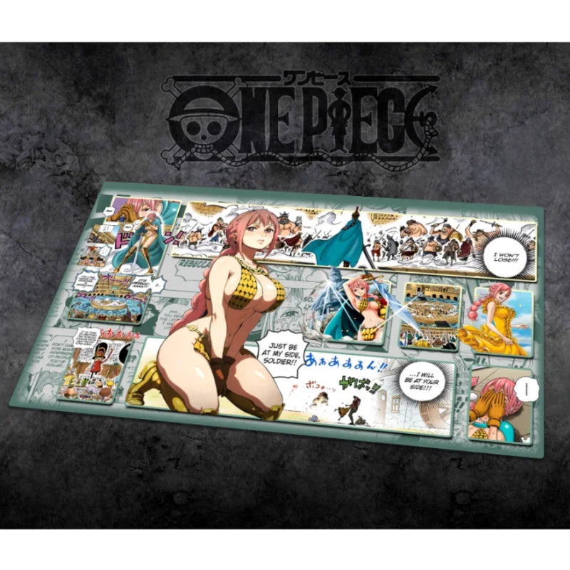 OPCG One Piece Dedizierte SPIELKARTEN-Spielmatte Battle Against Rebecca Roronoa Zoro Trafalgar Law Comic-Serie Spielzeuggeschenke 60 * 35 cm