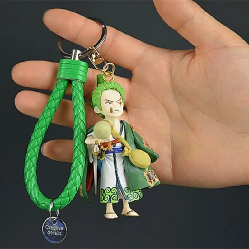 One Piece anime Figure Keychain Luffy Zoro PVC Doll Creative Cartoon Pendant Car Keychain backpack Accessories Kids Gifts - One Piece Merchandise - Free Shipping Buy Now