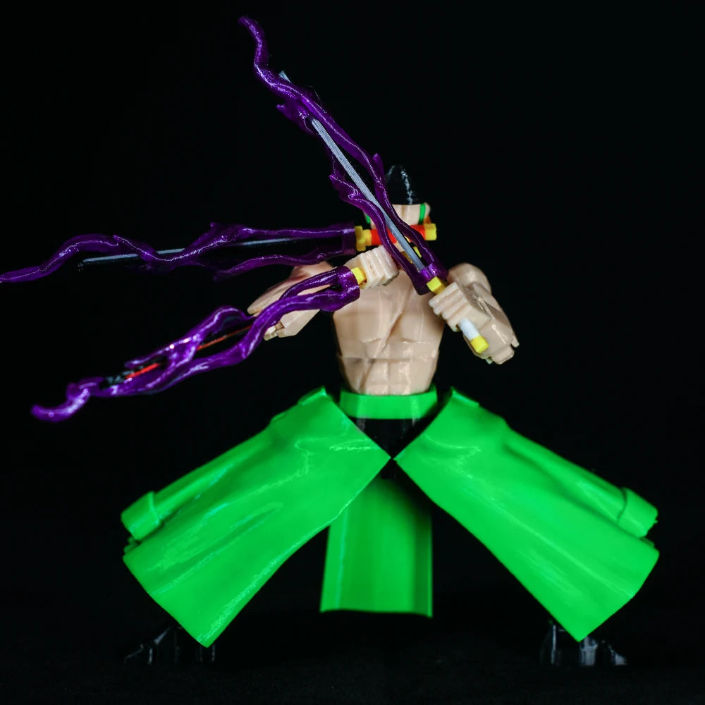 3D-gedrucktes ONE PIECE Roronoa Zoro Anime Mehrgelenk-Shapeshift-Spielzeug Actionfiguren Mannequin-Modell Ornamente Geschenke Spielzeug