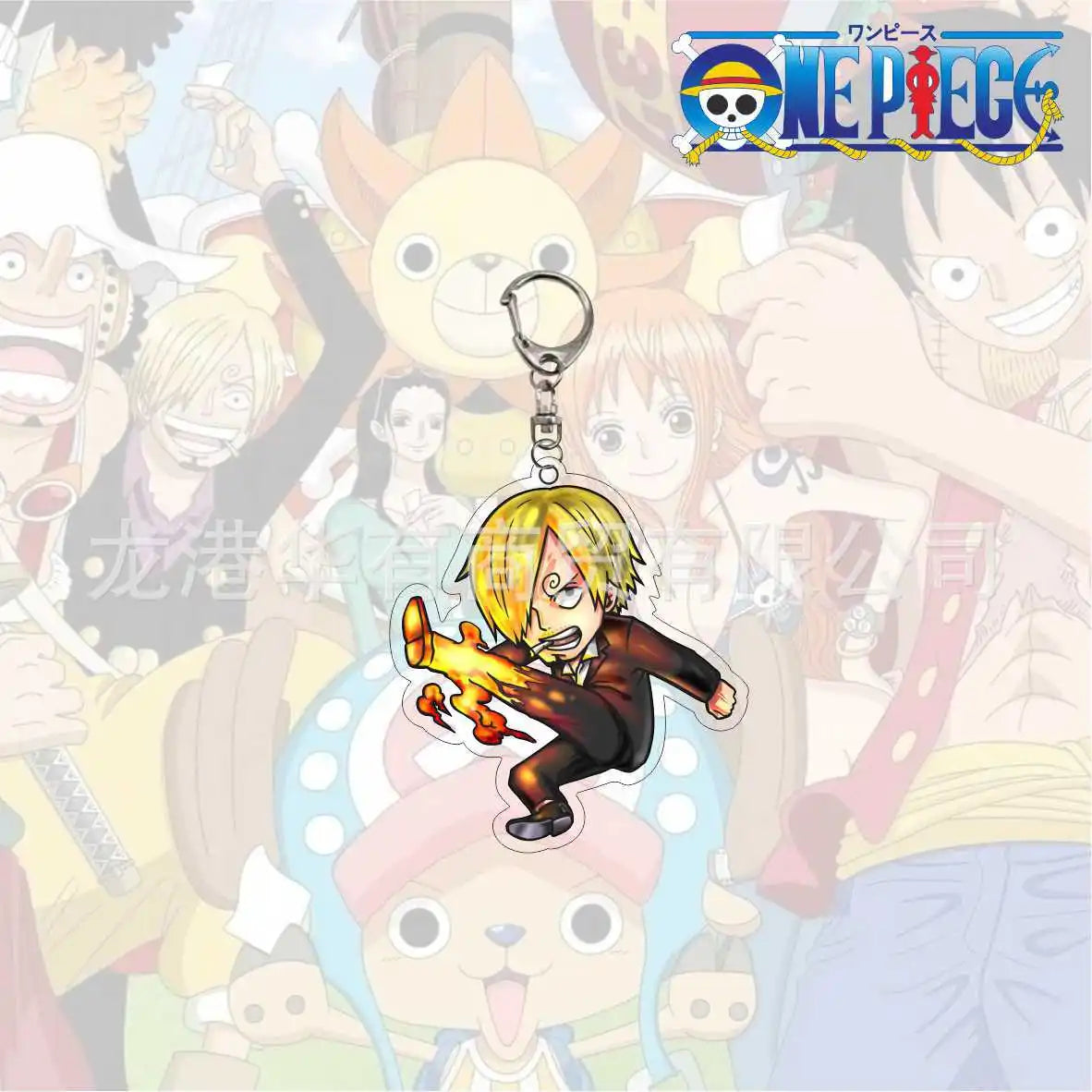Anime One Piece Trafalgar Law Charlotte Katakuri Nico Robin Nami Chopper Lysop Acryl Schlüsselanhänger Schlüsselanhänger Anhänger Figur Geschenke