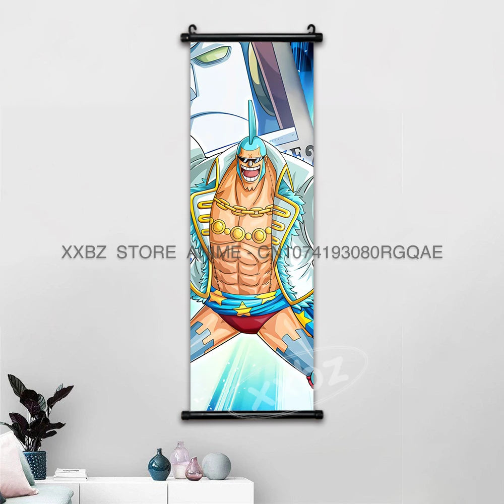 ONE PIECE Scrolls Picture Anime Canvas Hanging Painting Luffy Poster Zoro Home Decor Nami Wall Art Ace Cartoon Robin wallpaper - One Piece Merchandise - Free Shipping Buy Now