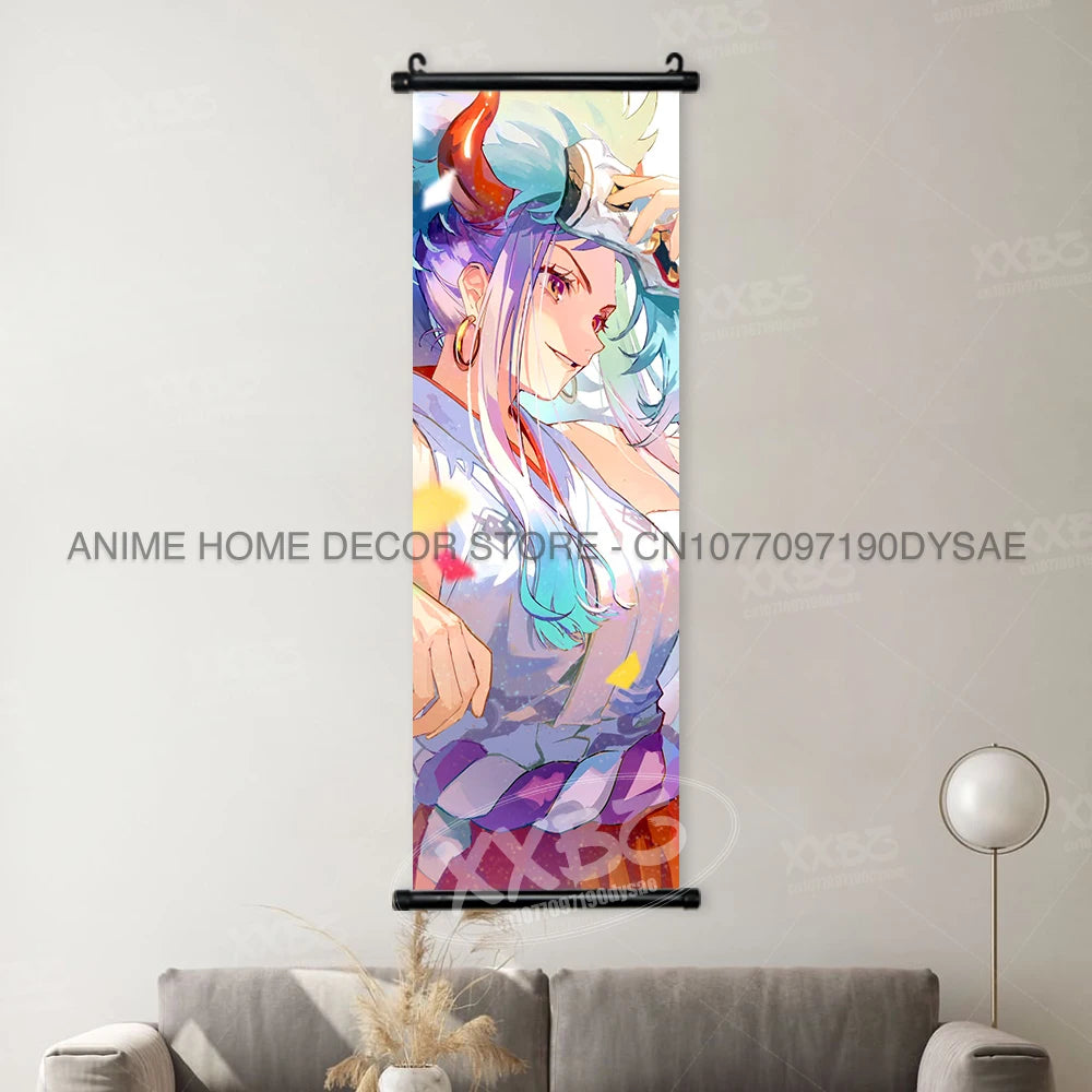 ONE PIECE Posters Anime Monkey D. Luffy Hanging Painting Yamato Scrolls Picture Nico Robin Home Decor Wallpaper Canvas Wall Art - One Piece Merchandise - Free Shipping Buy Now