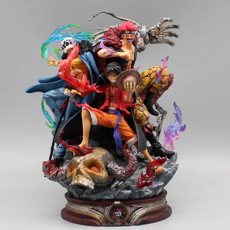 22cm One Piece Figurine Three Captain Anime Figure Kid Law Luffy Action Pvc Model Statue Doll Collection Decoration Toys Gifts - One Piece Merchandise - Free Shipping Buy Now