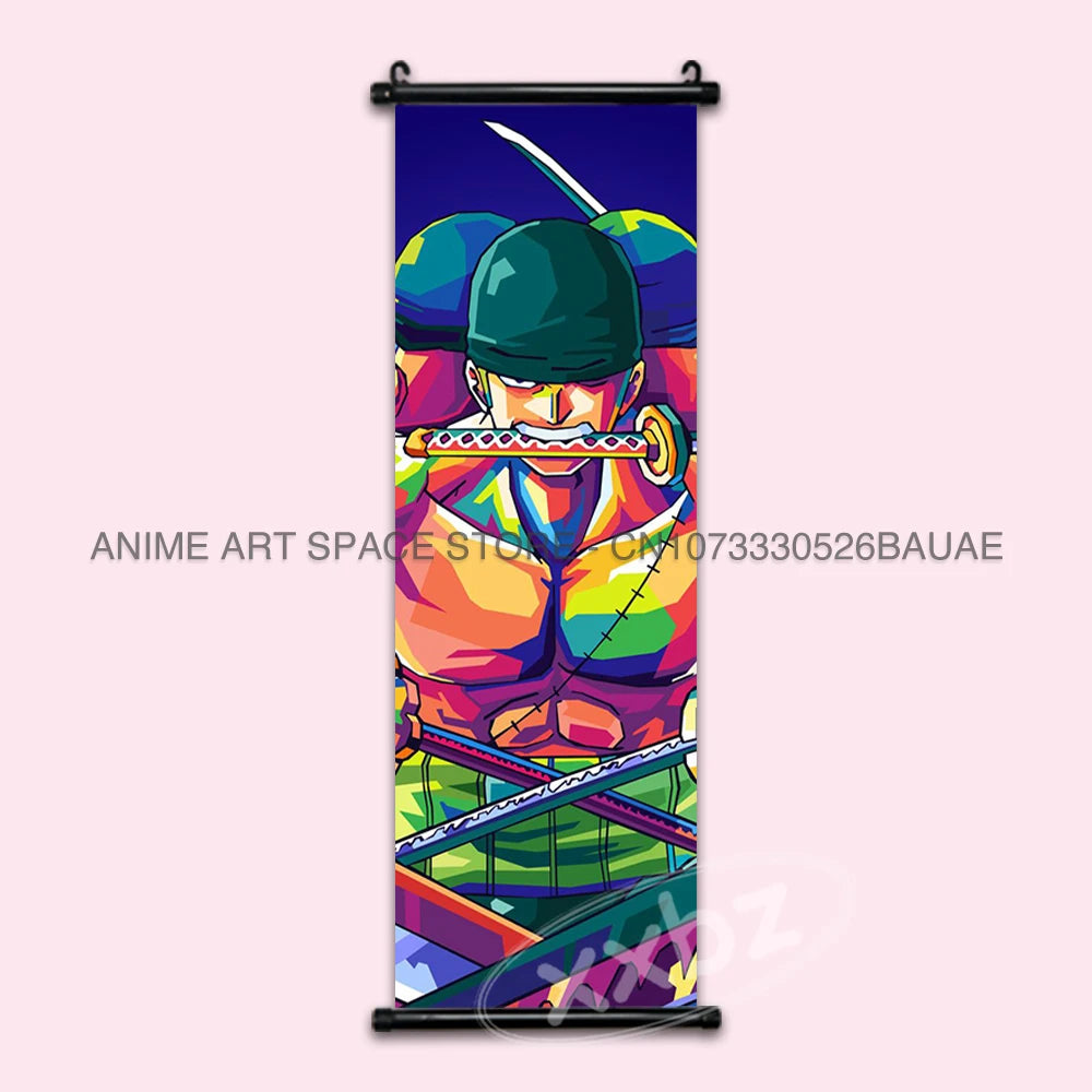 ONE PIECE Hanging Painting Anime Scrolls Picture Law Home Decor Prints Nami Wall Art Luffy Poster Roronoa Zoro Canvas Nico Robin