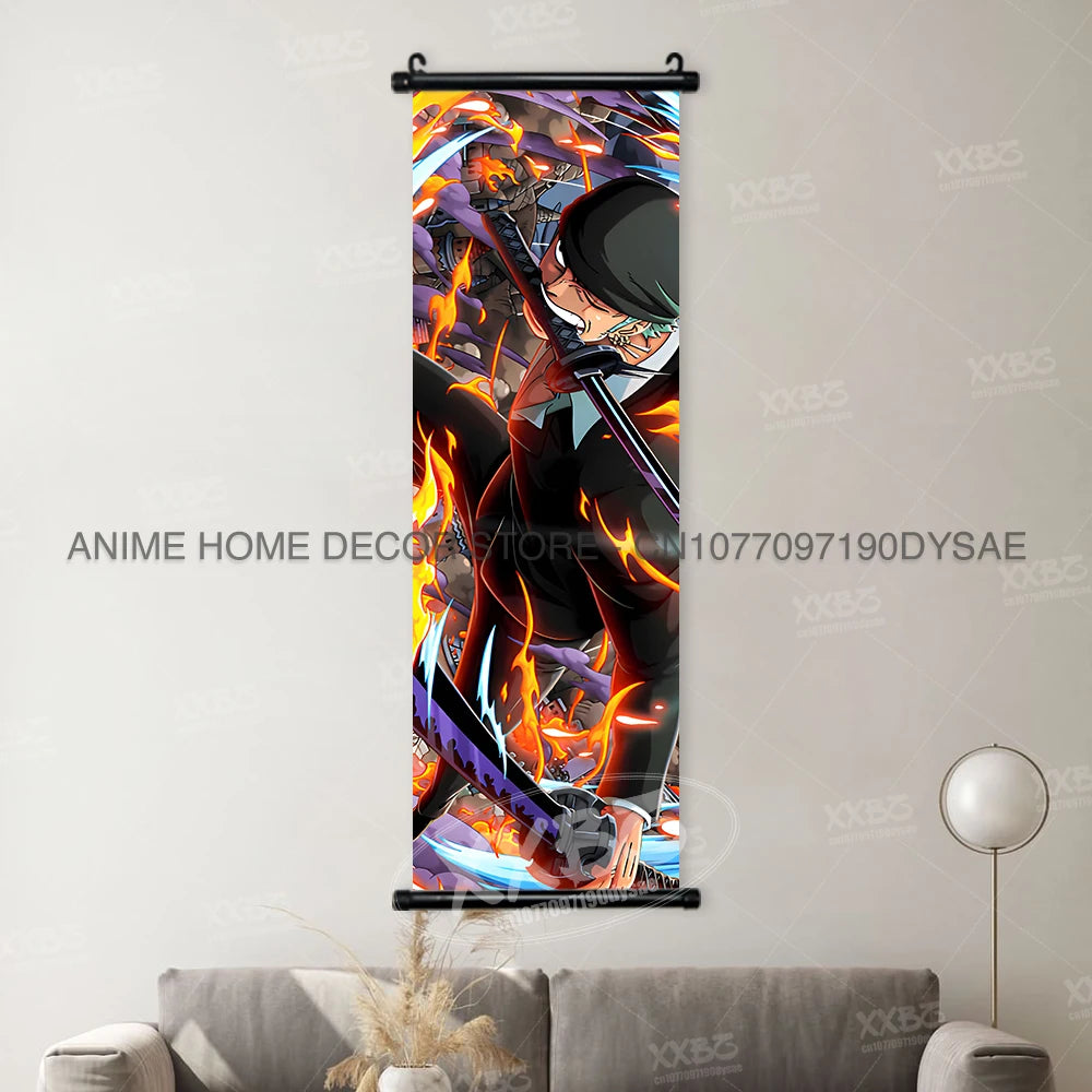 ONE PIECE Posters Anime Monkey D. Luffy Hanging Painting Kaido Home Decor Nico Robin Wall Artwork Garp Scroll Picture Nami Mural - One Piece Merchandise - Free Shipping Buy Now
