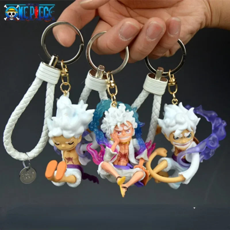One Piece anime Figure Keychain Luffy Zoro PVC Doll Creative Cartoon Pendant Car Keychain backpack Accessories Kids Gifts - One Piece Merchandise - Free Shipping Buy Now