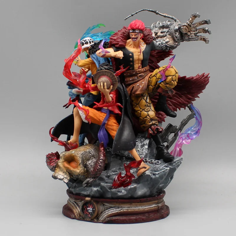 22cm One Piece Figurine Three Captain Anime Figure Kid Law Luffy Action Pvc Model Statue Doll Collection Decoration Toys Gifts - One Piece Merchandise - Free Shipping Buy Now