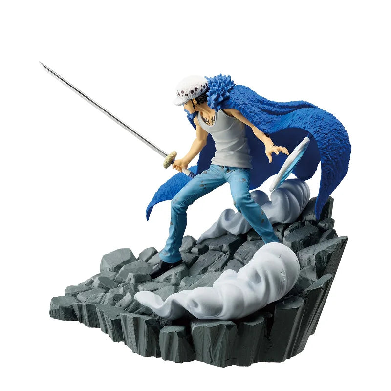 Bandai Original BANPRESTO One Piece Senkou Zekkei Marshall D Teach Trafalgar Law PVC Anime Actionfigur Sammlermodell Spielzeug