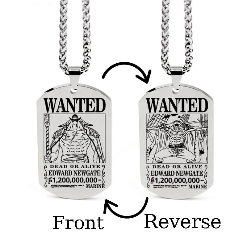 Anime One Piece Necklace Luffy Ace Chopper Zoro Sanji Wanted Pendant Men Women Couples Necklace Fashion Accessories Xmas gift - One Piece Merchandise - Free Shipping Buy Now