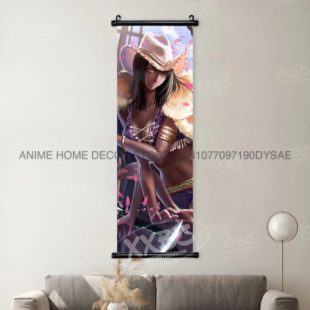 ONE PIECE Posters Anime Monkey D. Luffy Hanging Painting Yamato Scrolls Picture Nico Robin Home Decor Wallpaper Canvas Wall Art - One Piece Merchandise - Free Shipping Buy Now