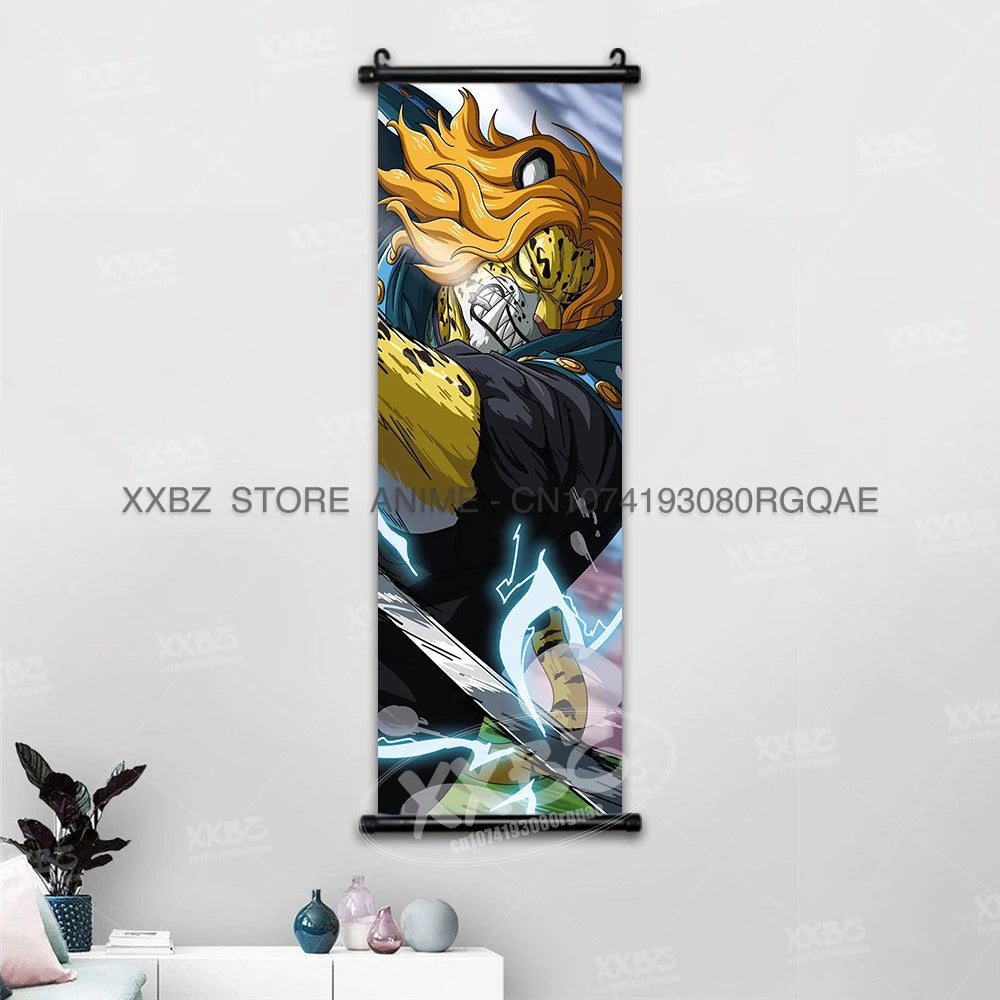 ONE PIECE Scrolls Pictures Sabo Wall Art Kid Pirates Anime Posters Nico Robin Hanging Painting Trafalgar D.Water Law Home Decor
