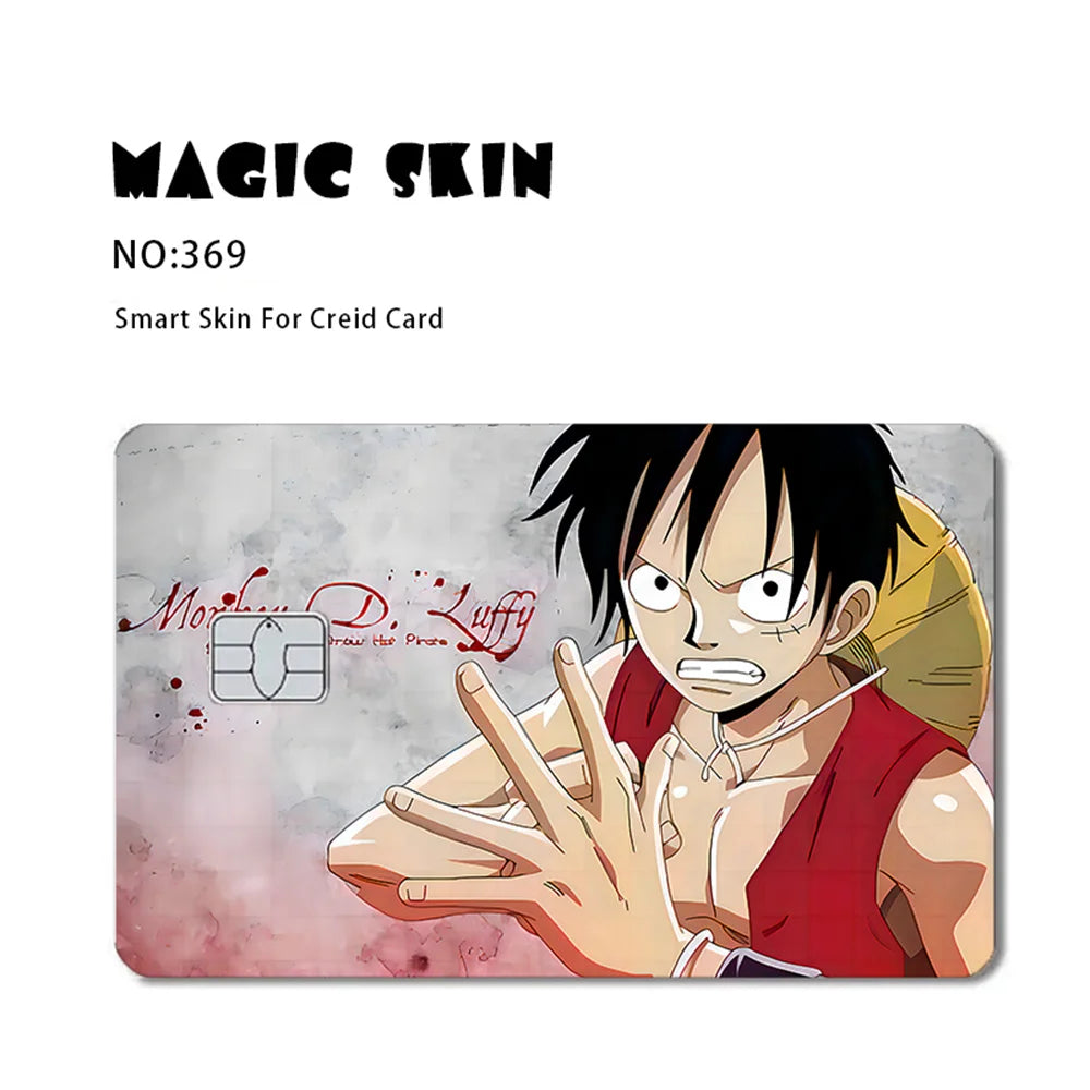 Anime ONE PIECE Luffy Zoro Ace Robin2.5D HD Matt 3M PVC-Aufkleberfolie Klebeband Skin für Kreditkarten-Debitkarten-Aufkleber