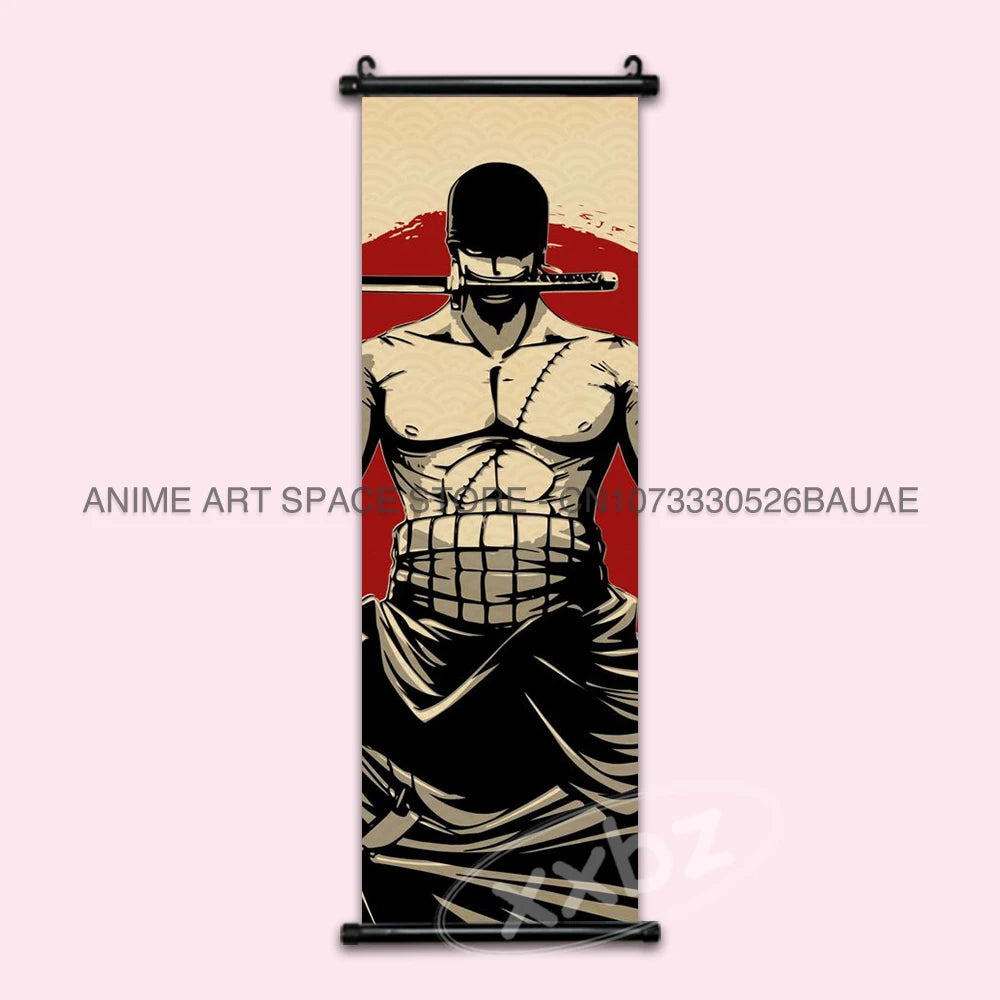 ONE PIECE Hanging Painting Anime Posters Zoro Wall Art Nami Canvas Home Decor Nico Robin Latest Bedroom Vintage Scrolls Pictures - One Piece Merchandise - Free Shipping Buy Now